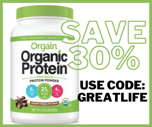 Orgain Ad. Use code "GREATLIFE" TO SAVE 30% OFF YOUR ORDER
