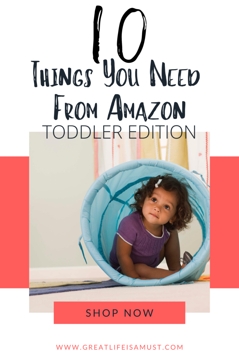 image of a toddler playing. a cover for 10 things you need from amazon prime: toddler edition