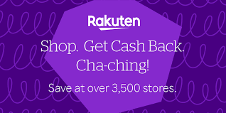 Image of a Rakuten ad where you can get cash back for shopping online