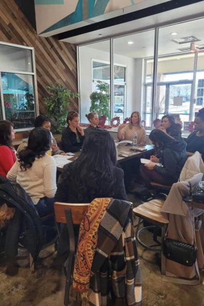 group of women at a local meetup group for women in business