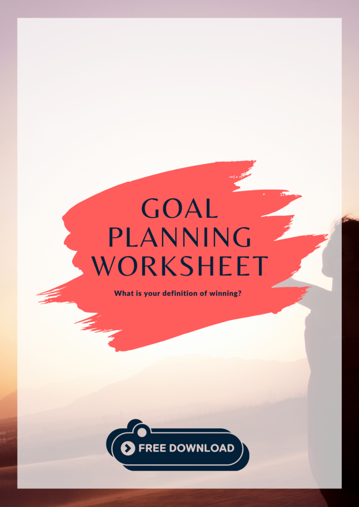 Goal Planning Worksheet suggested for moms who want to avoid losing yourself in motherhood