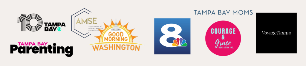 A banner showing the outlets that have featured Stephani Shepherd